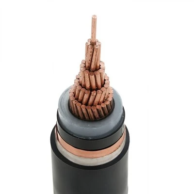 8.7/15KV میڈیم وولٹیج پاور کیبل سنگل کور 300mm XLPE موصل پی وی سی میان کاپر کنڈکٹر